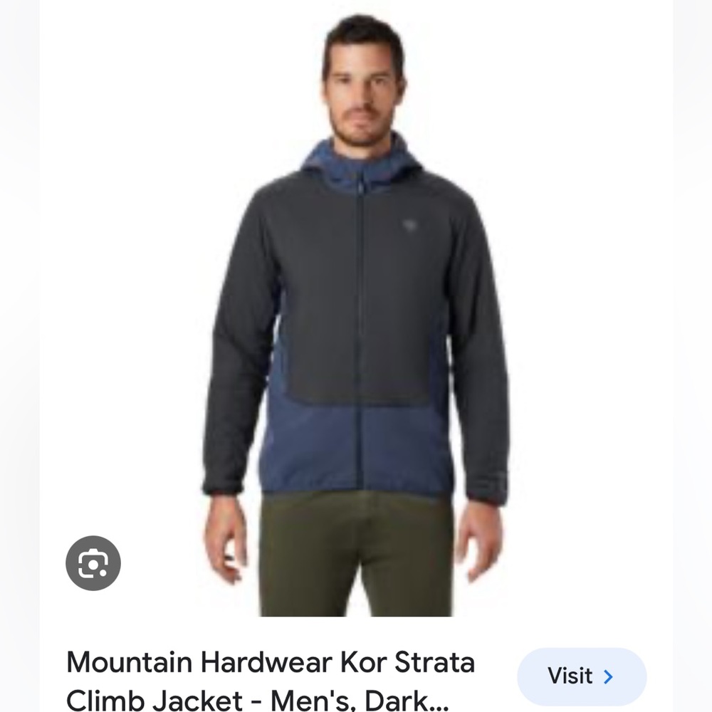Mountain Hardware Kor Strata Climb Jacket- size L - grey/blue